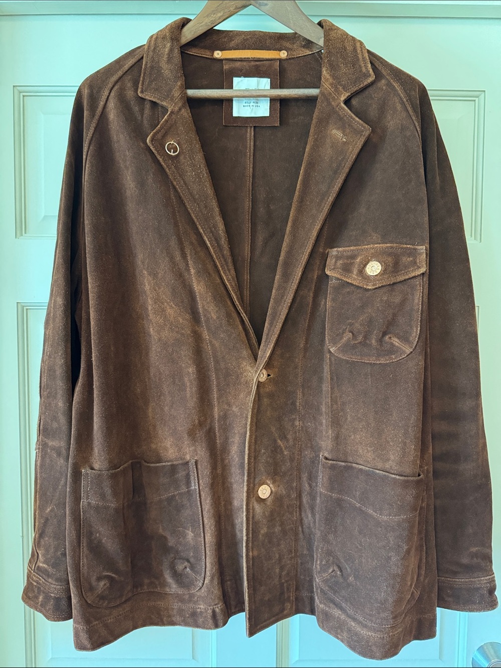 Billy Reid Brown Suede Blazer Jacket - XL